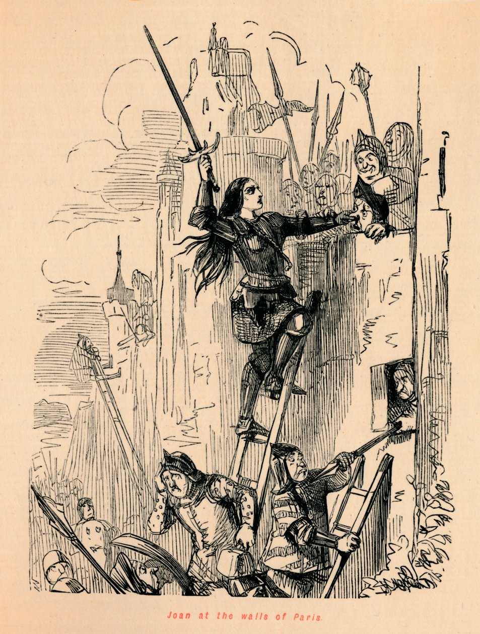 Juana en las murallas de París de John Leech