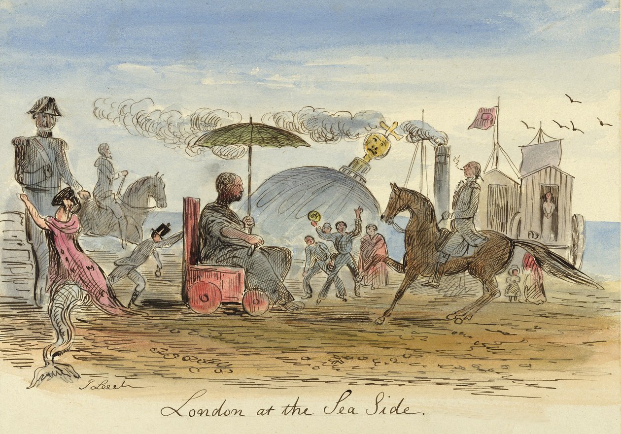 Londres en la costa, pub.1844 de John Leech