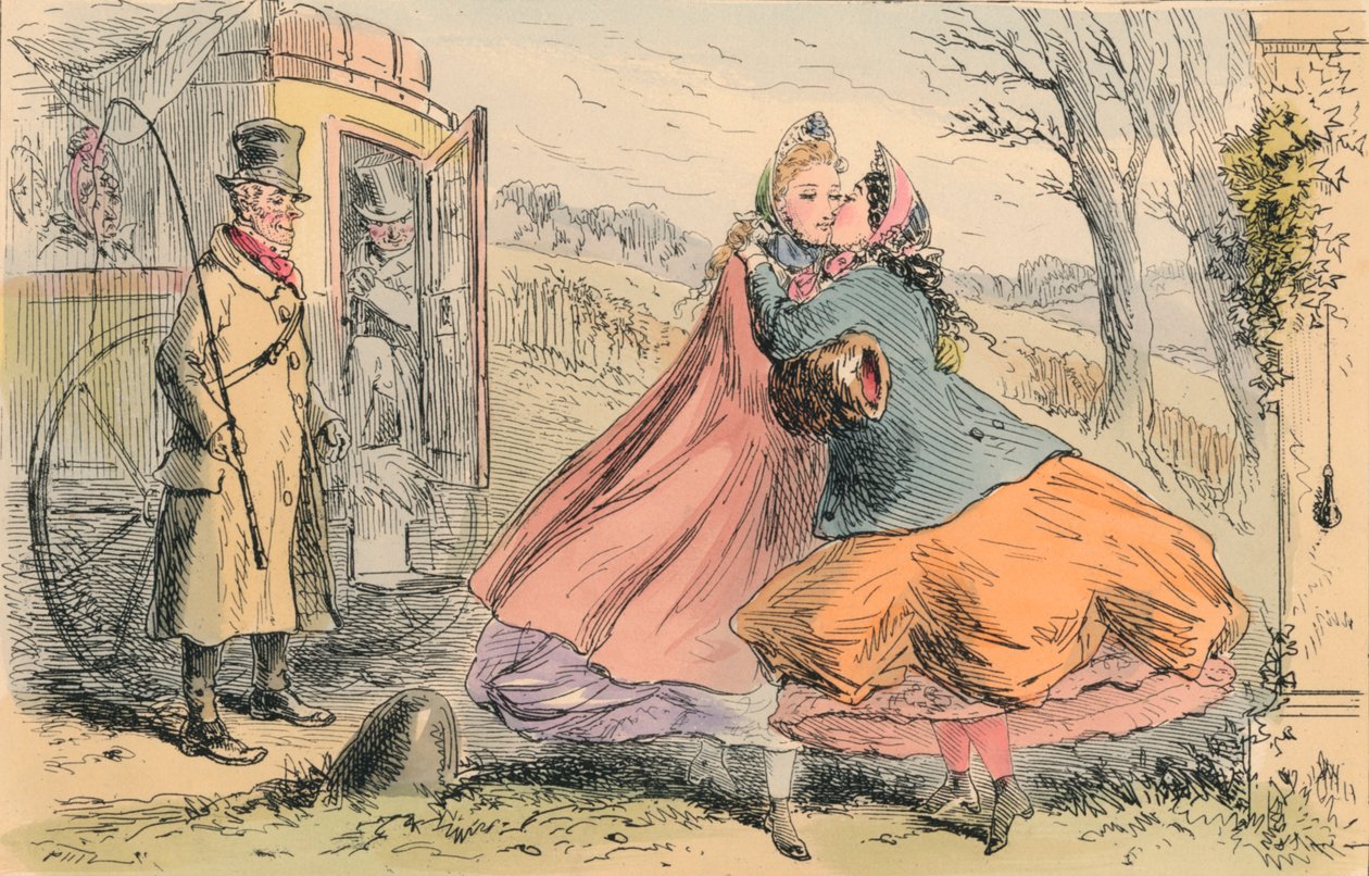 La llegada de la Srta. Shannon a Baldon Hall, 1855 de John Leech