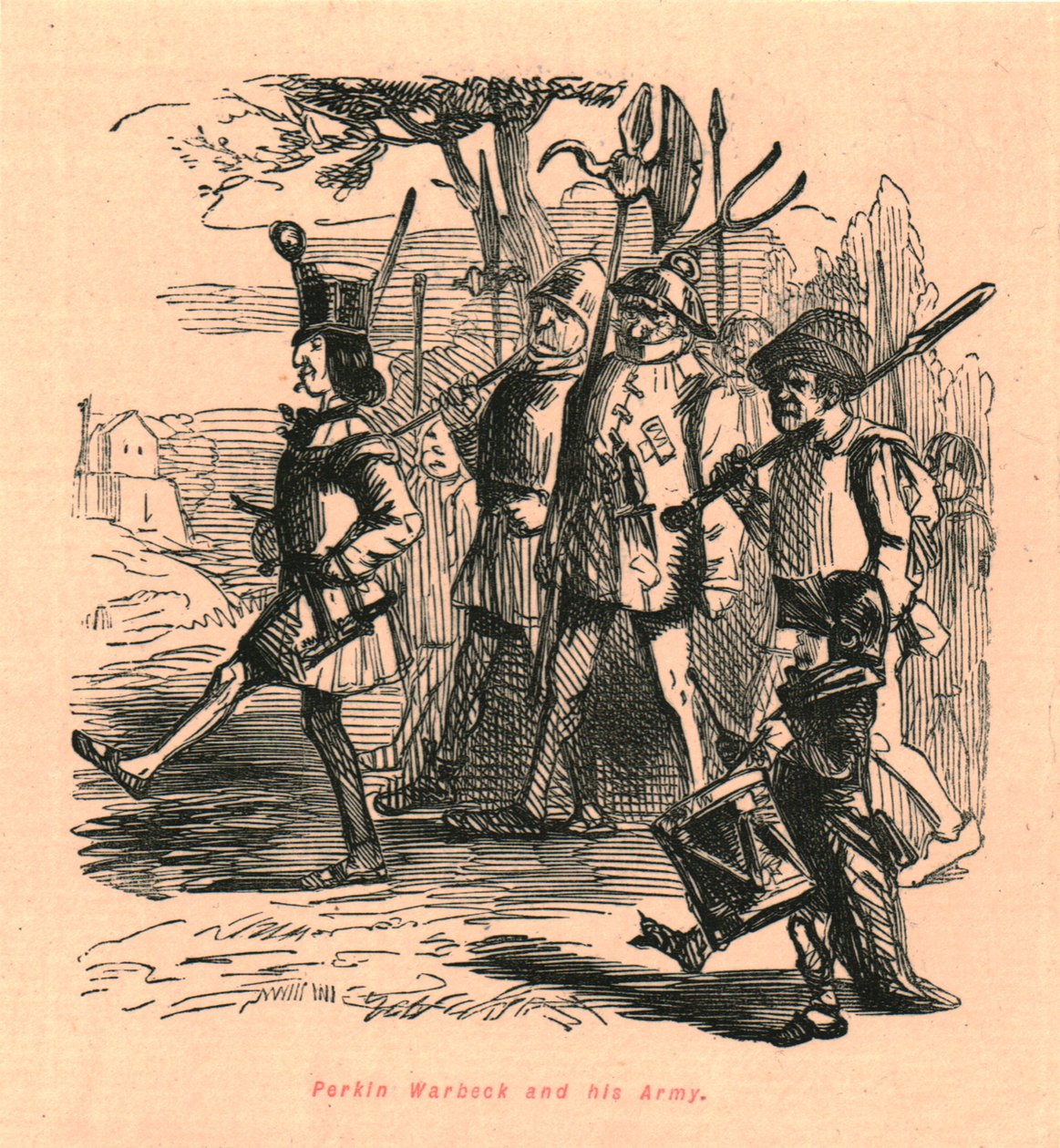 Perkin Warbeck y su ejército de John Leech