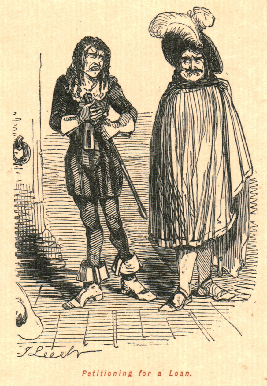 Solicitando un préstamo, 1897 de John Leech