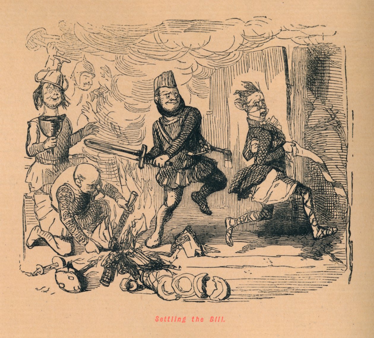 Pagando la cuenta, c1860 de John Leech