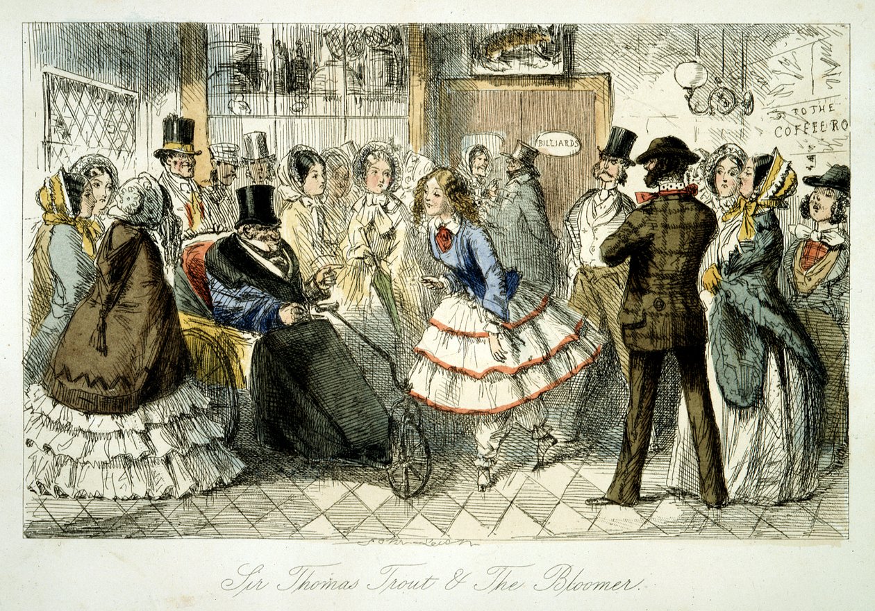 Tomando las aguas en Handley Spa, 1845 de John Leech