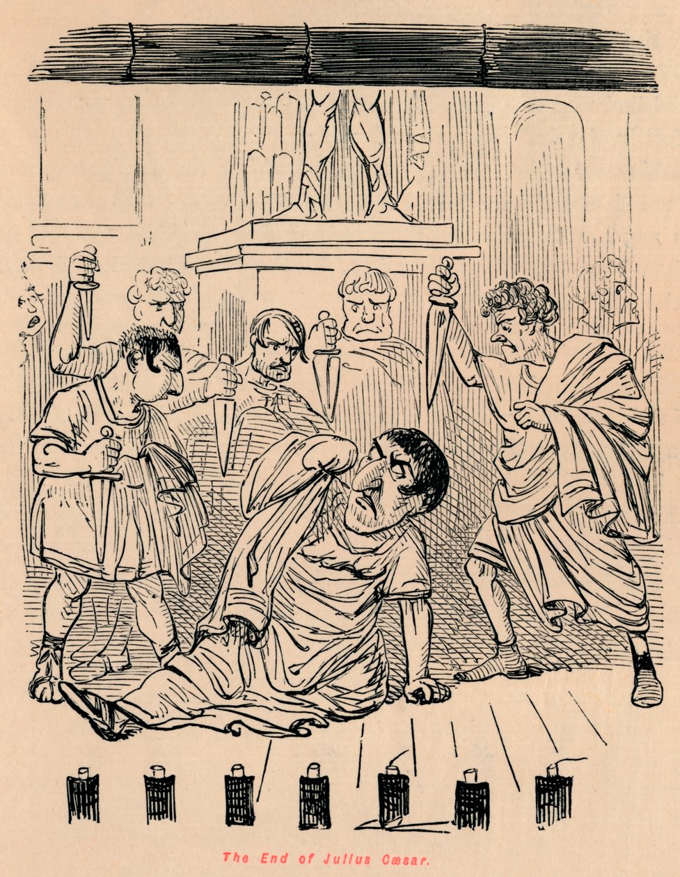 El fin de Julio César, 1852 de John Leech