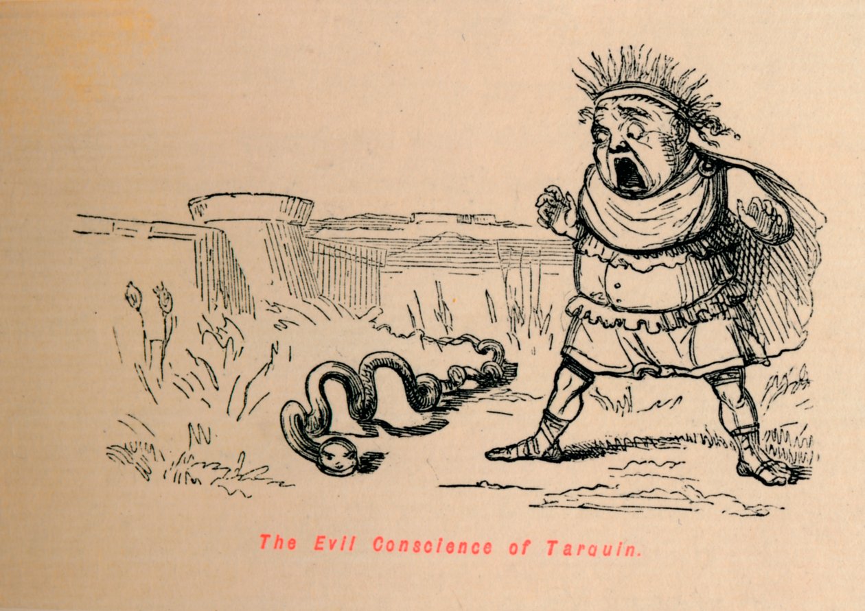 La Conciencia Malvada de Tarquinio, 1852 de John Leech