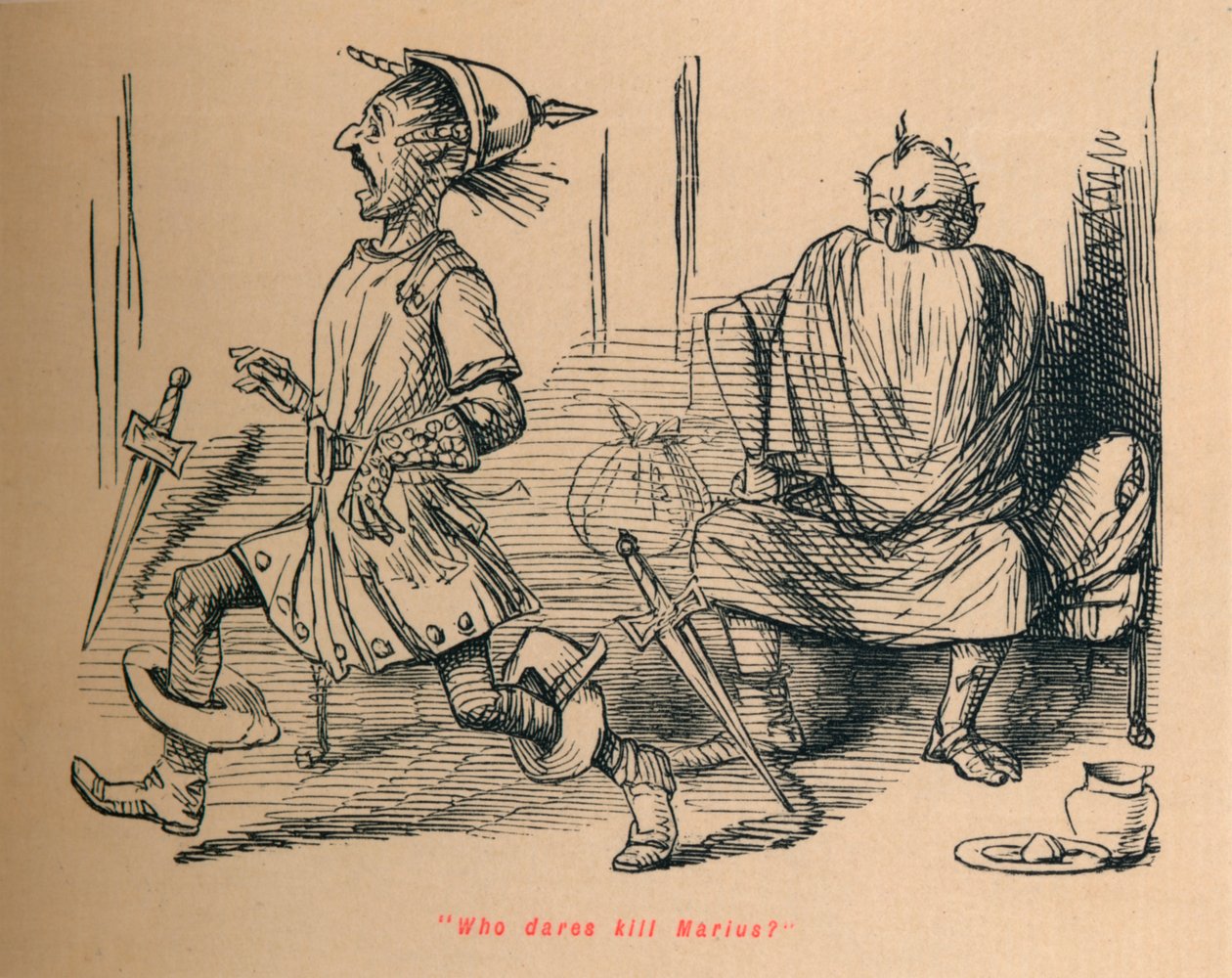 ¿Quién se atreve a matar a Marius?, 1852 de John Leech