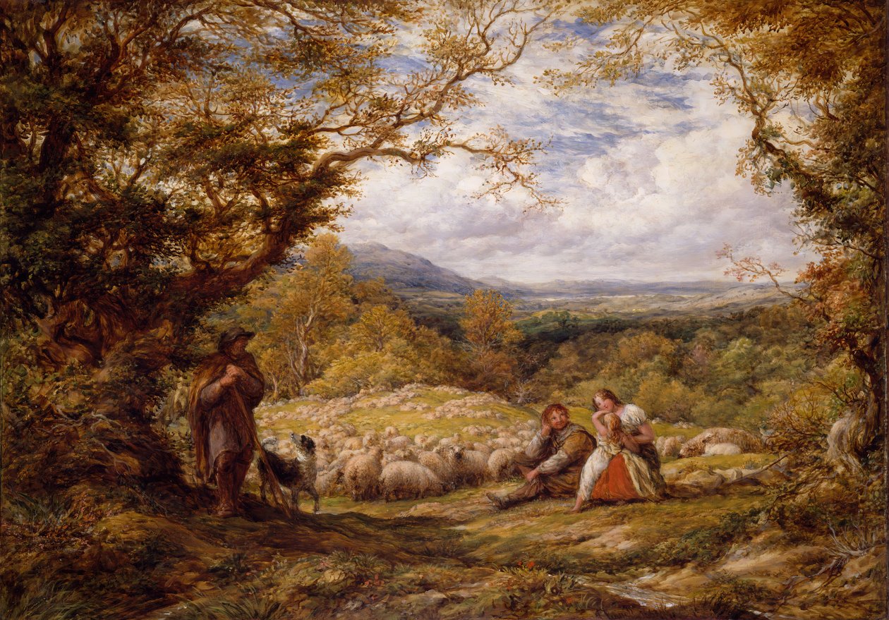 La conducción de ovejas, 1863 de John Linnell
