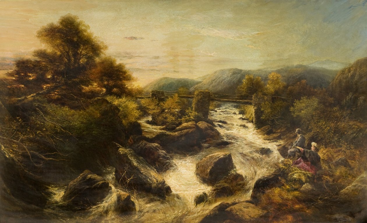Una crecida en las Tierras Altas de John MacWhirter