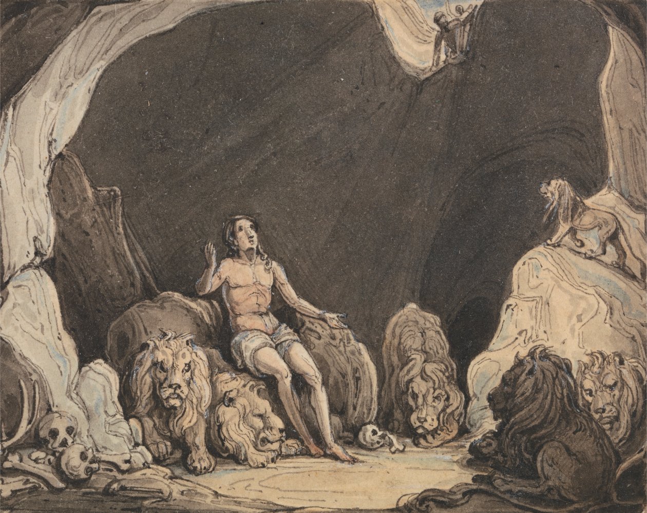 Daniel en el foso de los leones de John Martin