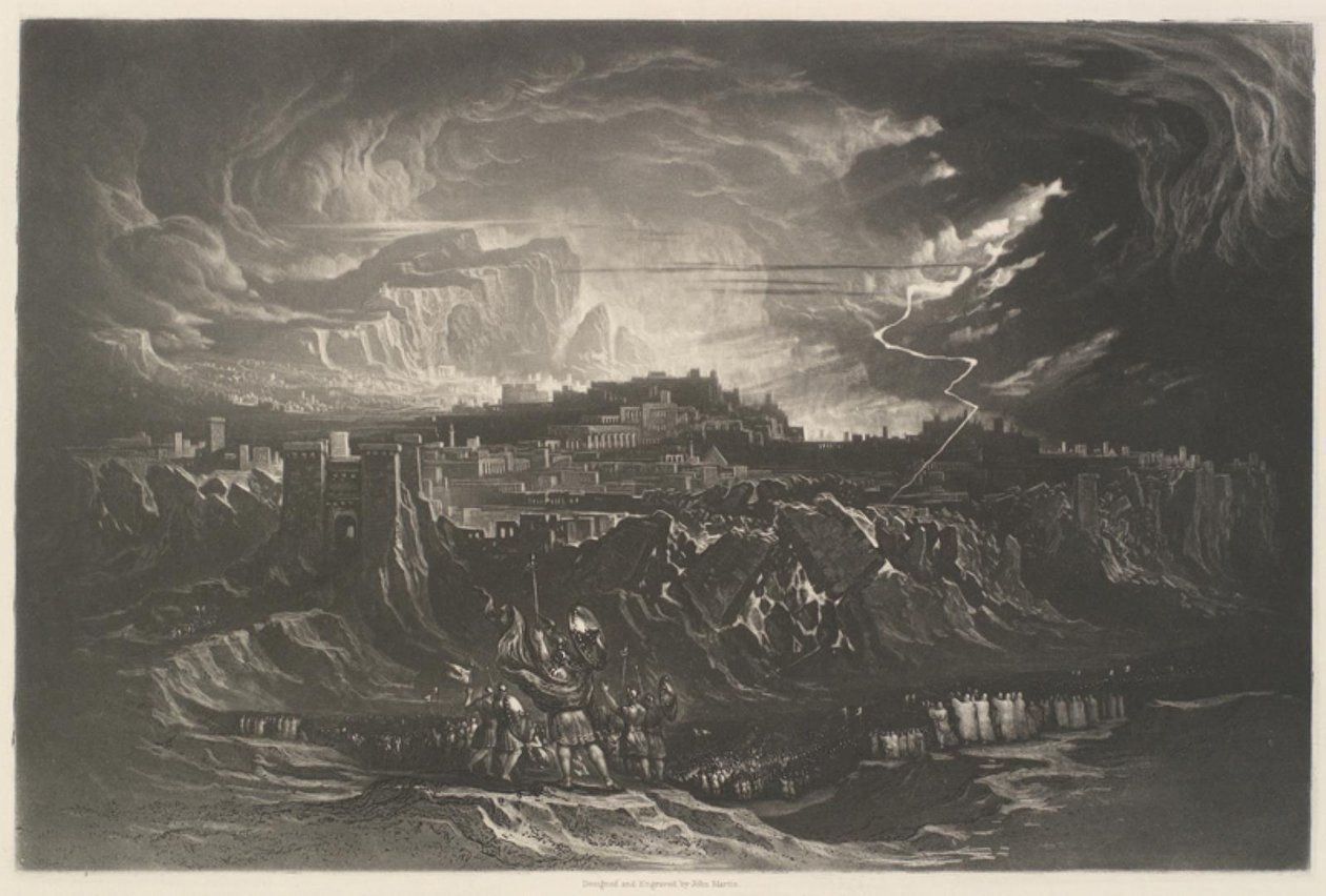 Caída de los muros de Jericó de John Martin