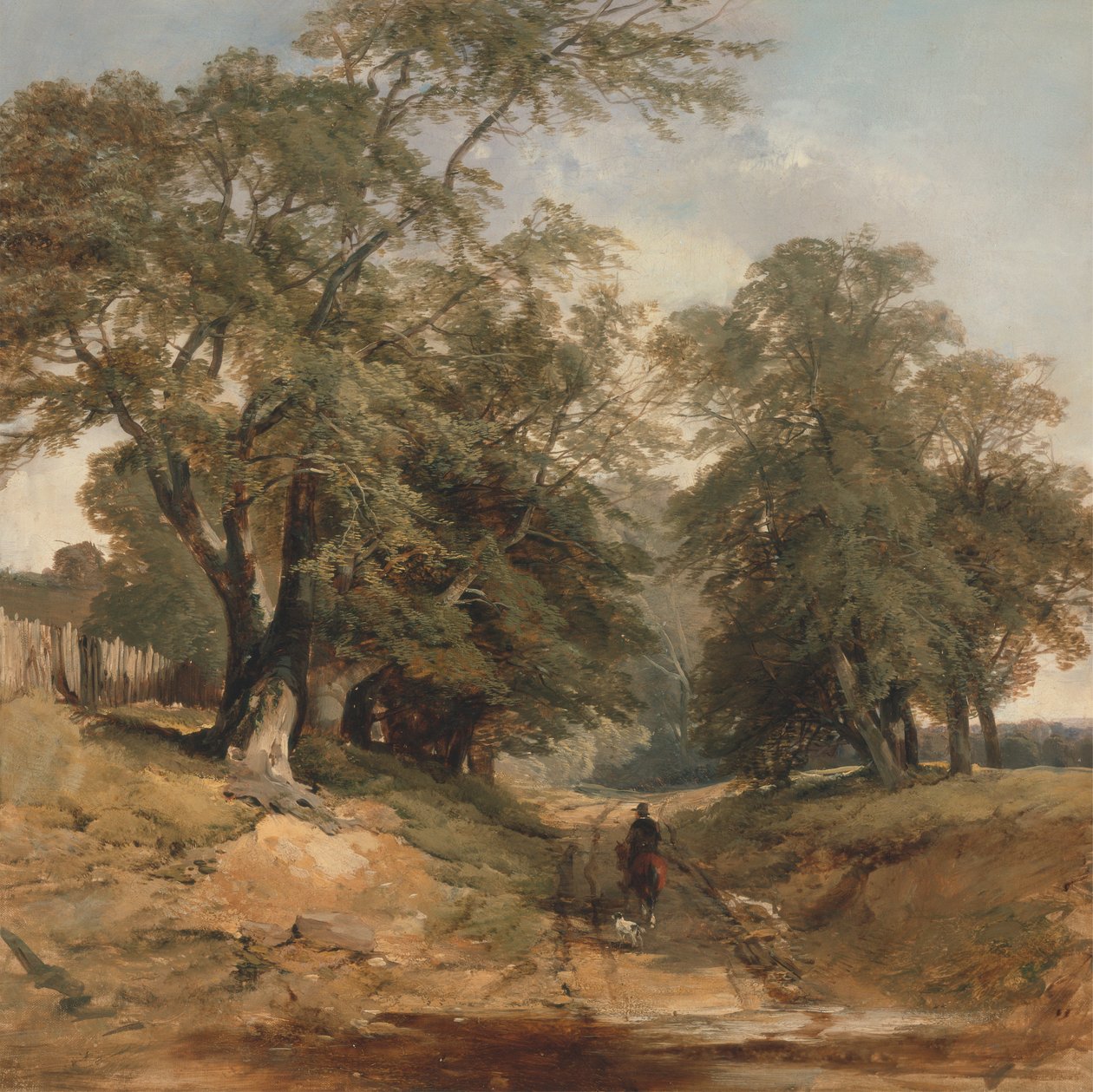 Un paisaje con un jinete de John Middleton