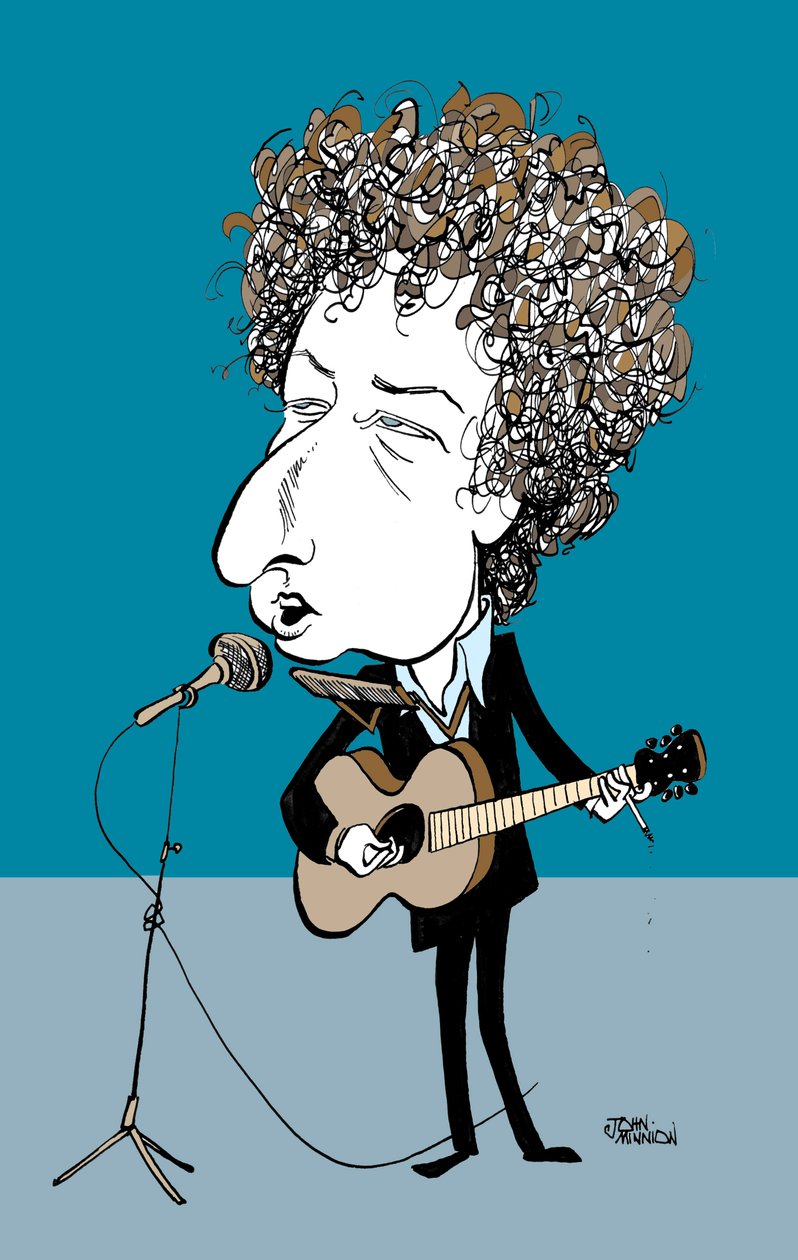 Bob Dylan (dibujo) de John Minnion