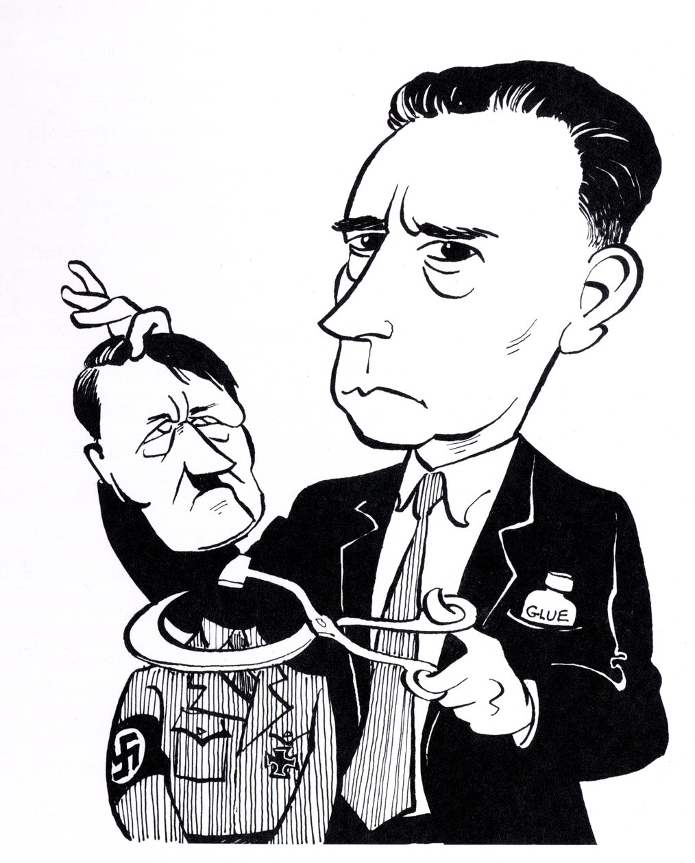 John Heartfield, caricatura con Adolf Hitler de John Minnion