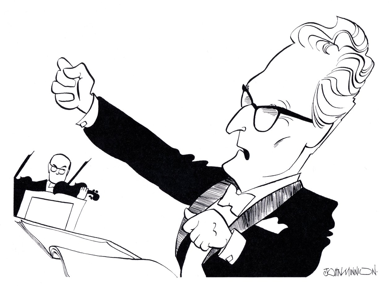 Otto Klemperer - caricaturas de John Minnion