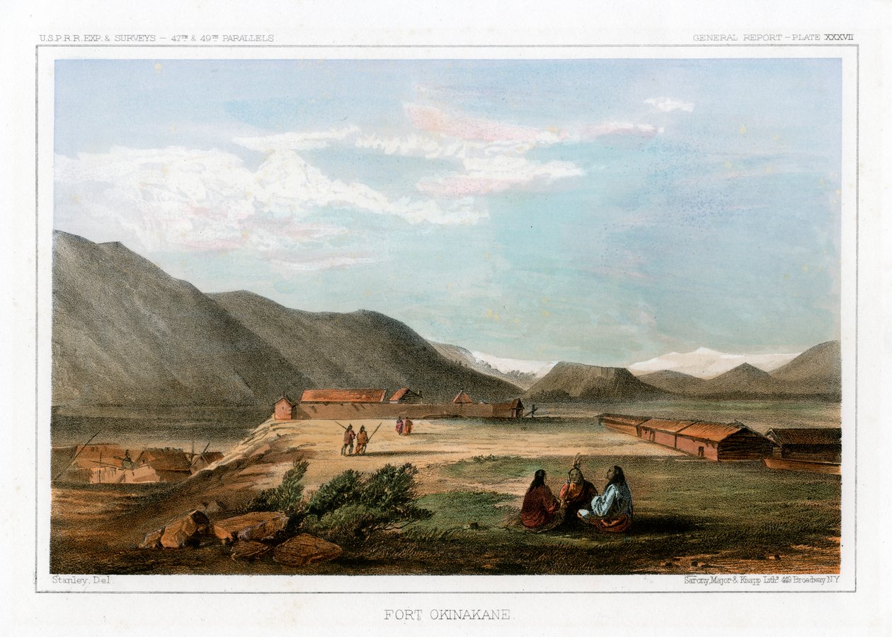 Fuerte Okinakane, EE.UU., 1856 de John Mix Stanley