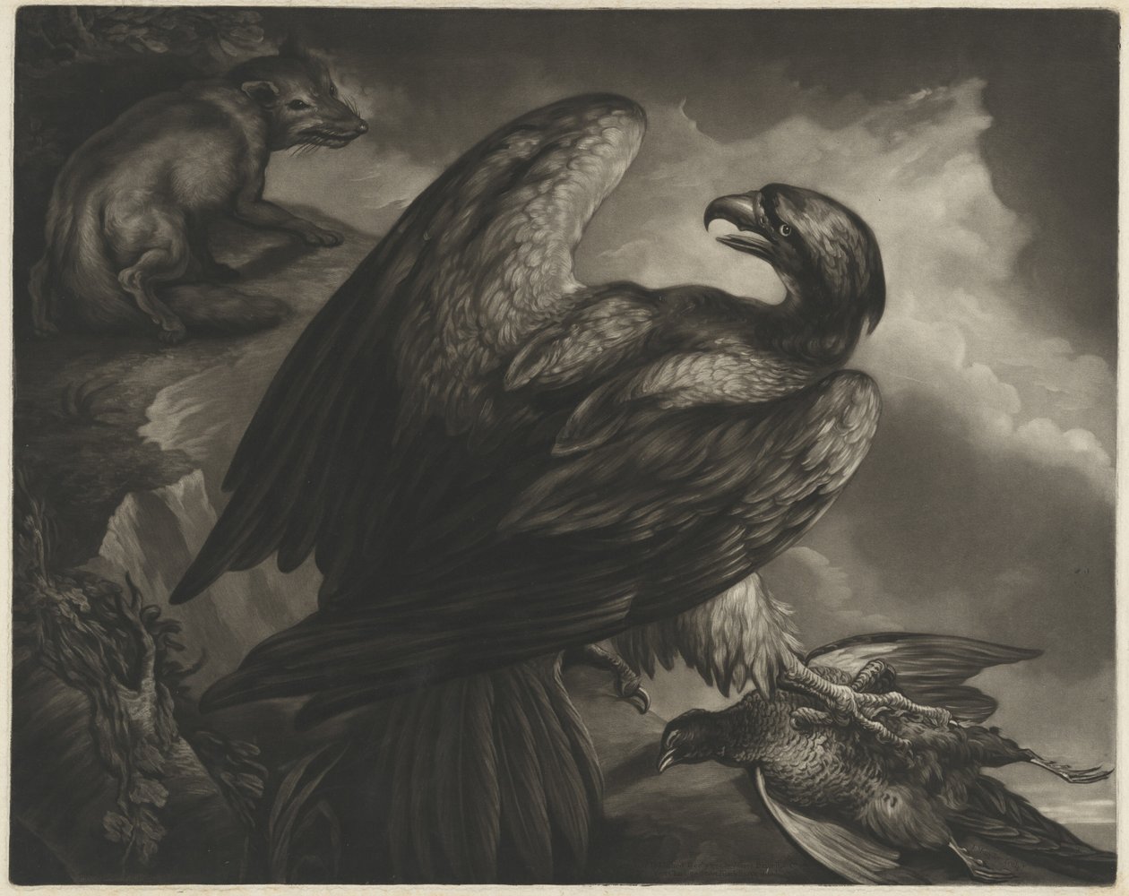 Águila y zorro de John Murphy after James Northcote