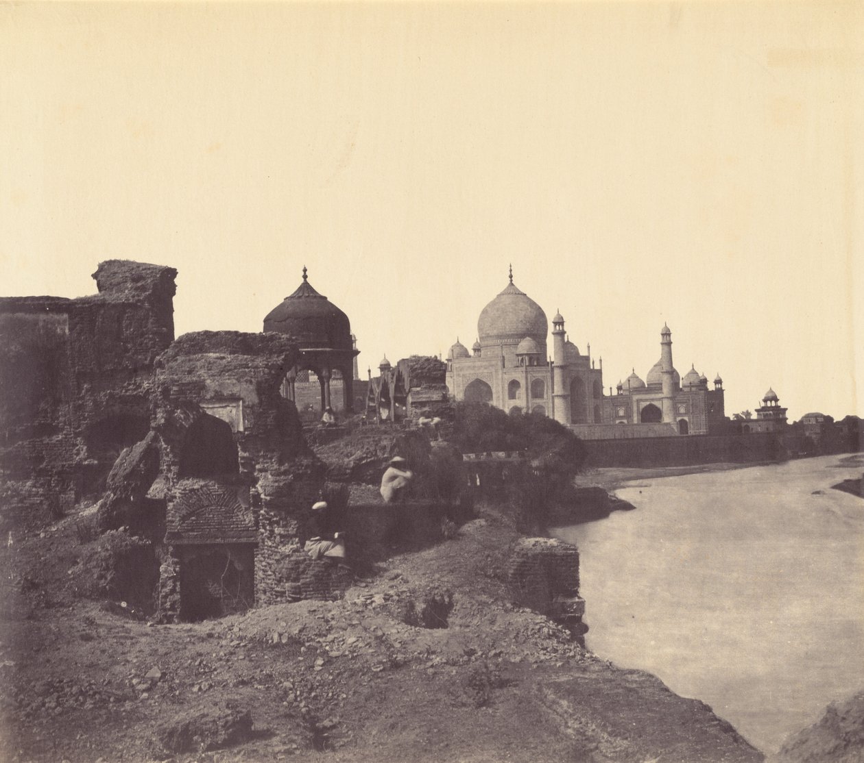 Taj Mahal desde el Este,c. 1858-1862 (foto) de John Murray