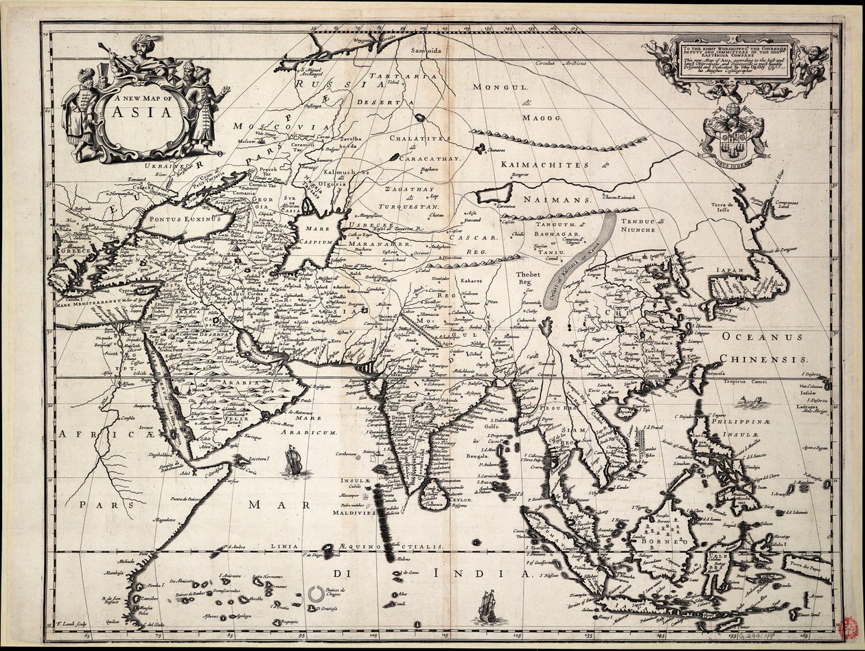 Un nuevo mapa de Asia". de John Ogilby