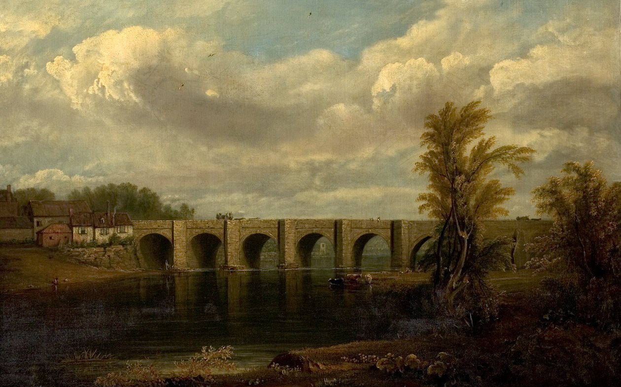 Viejo puente de Trent, Nottingham, 1825 de John Rawson Walker