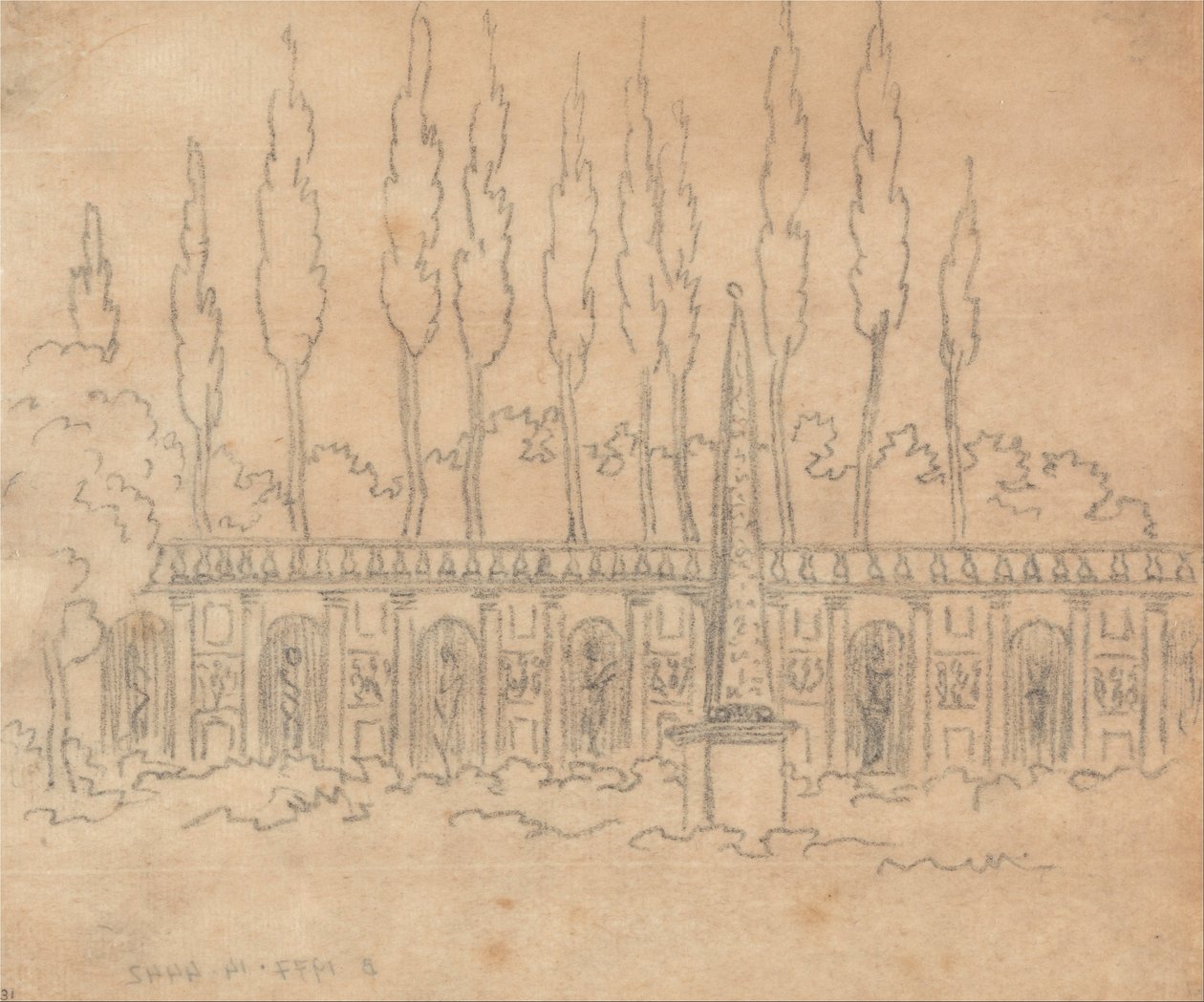 En el jardín de una villa de John Robert Cozens