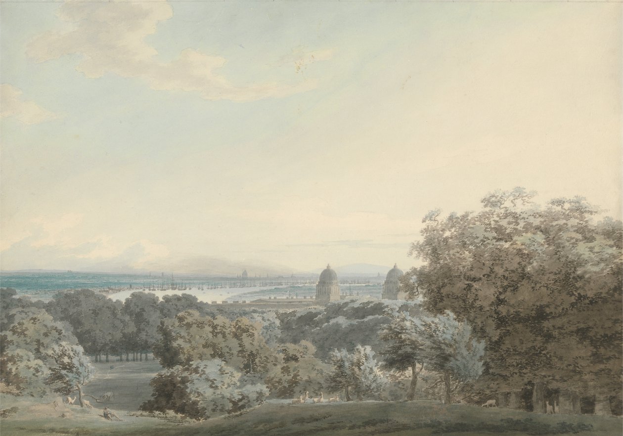 Londres desde Greenwich Hill de John Robert Cozens