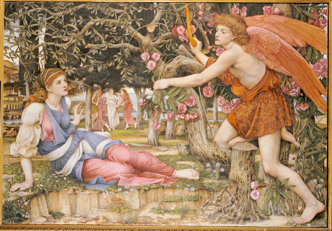 El amor y la doncella de John Roddam Spencer Stanhope
