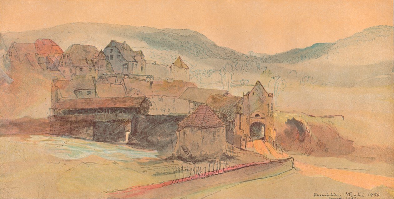 Puente de Rheinfelden, 1858 de John Ruskin