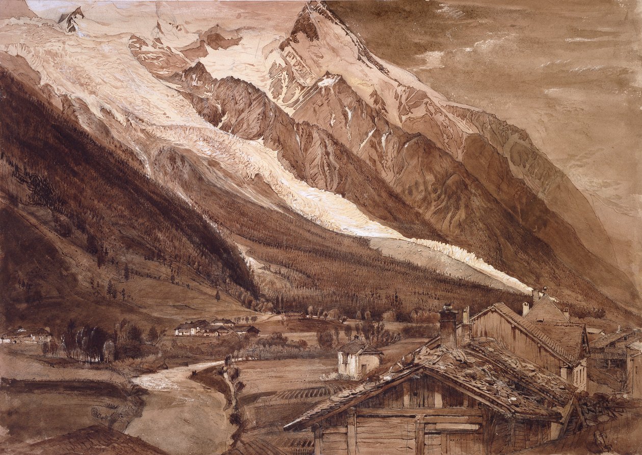 El Glaciar des Bossons, Chamonix, junio 1849 de John Ruskin