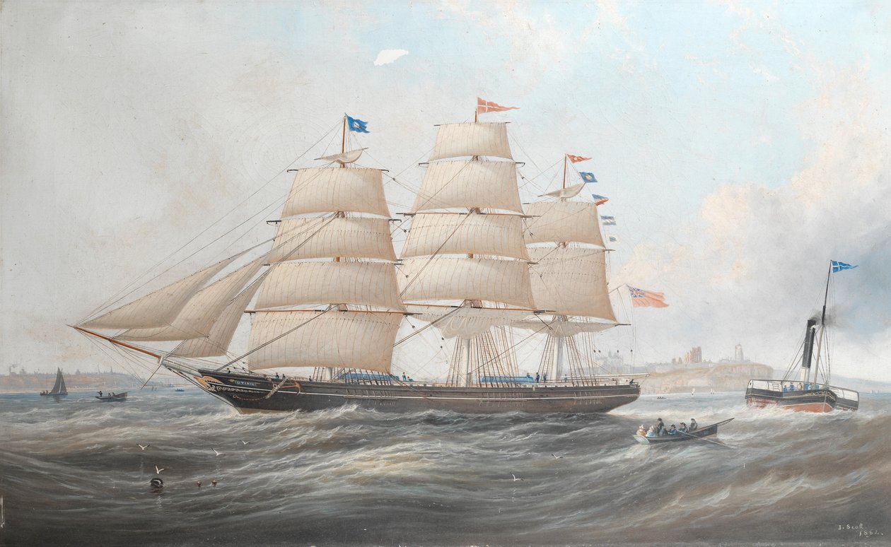 El buque Utinia frente a Tynemouth de John Scott