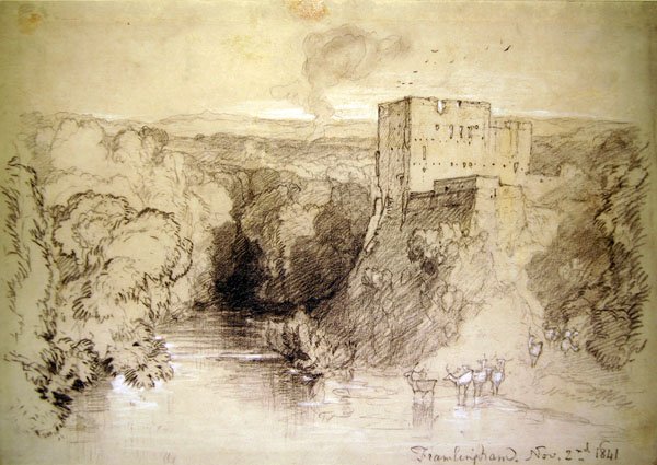 Framlingham: el castillo y el río de John Sell Cotman