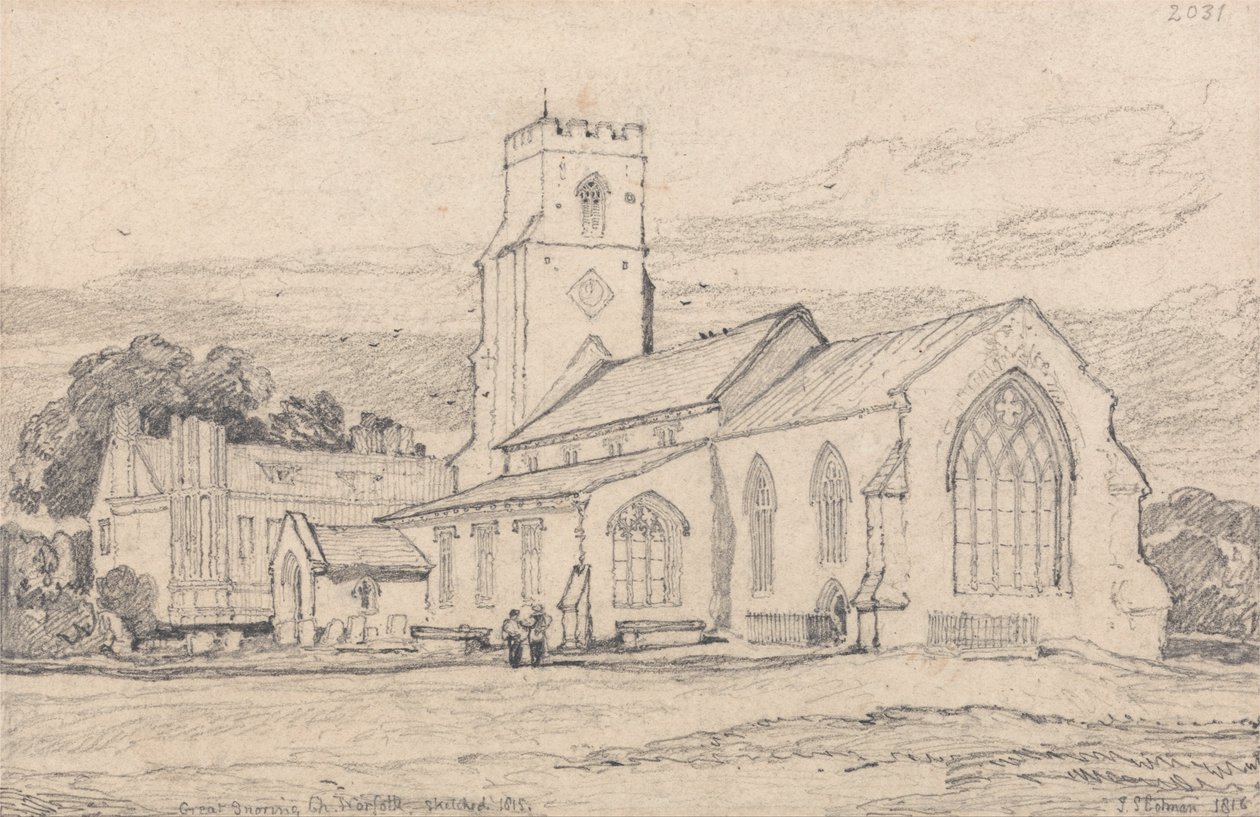 Iglesia de Great Snoring, Norfolk de John Sell Cotman