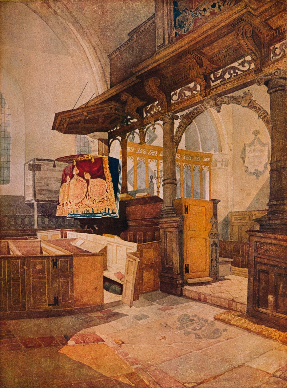 Iglesia de Trentham, c. 1810 de John Sell Cotman