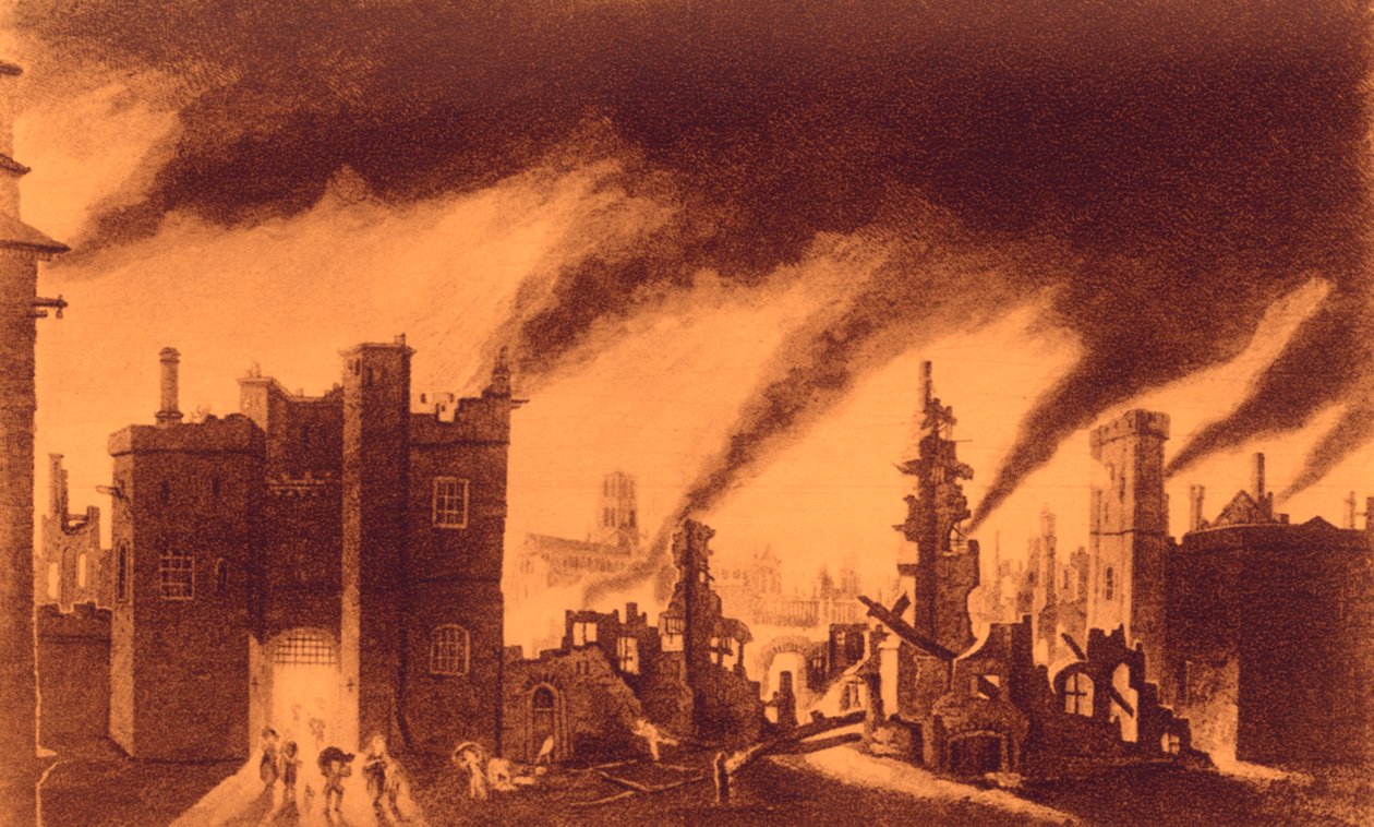 El Gran Incendio de Londres de John Seymour Lucas