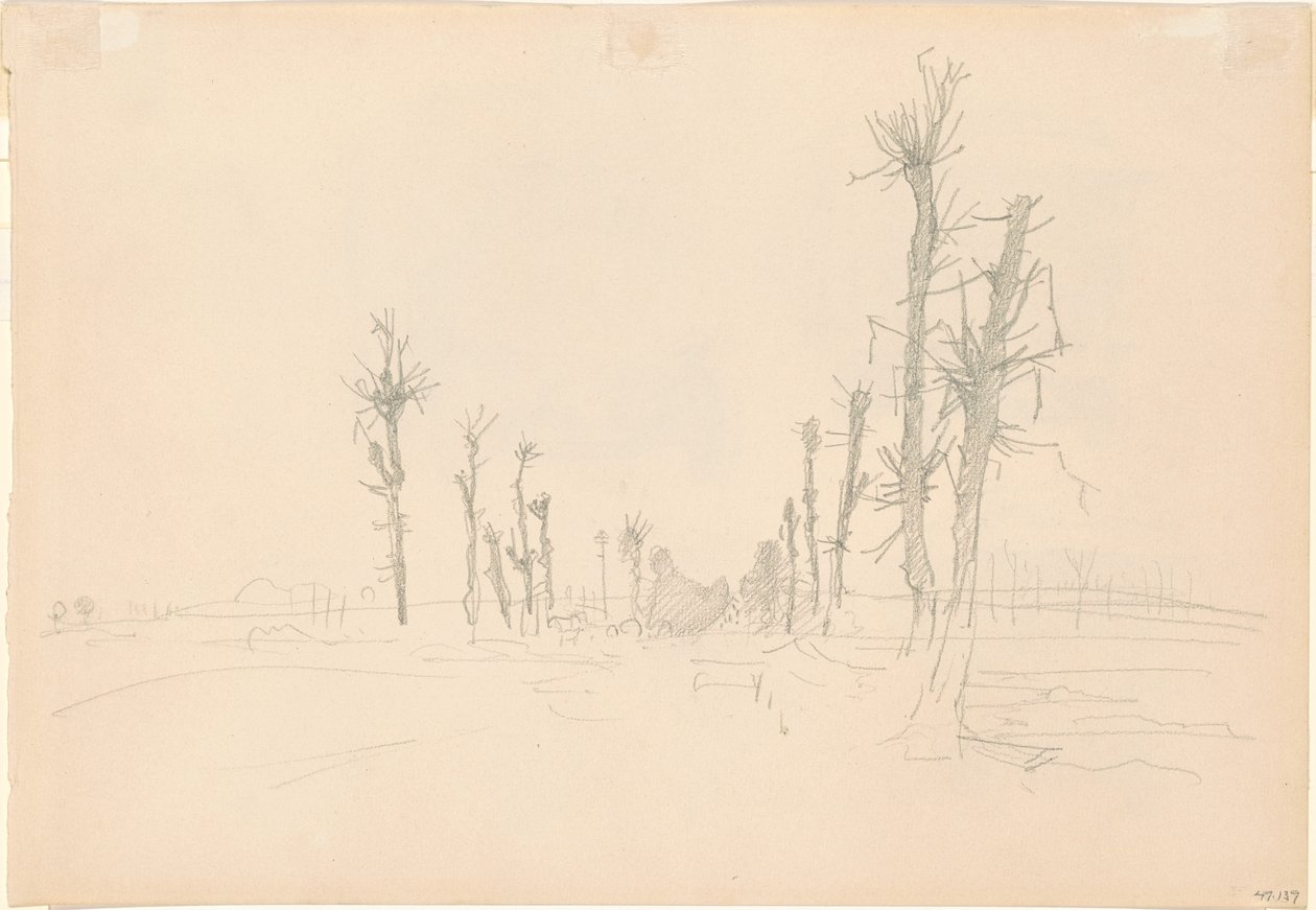 Paisaje devastado (verso) de John Singer Sargent