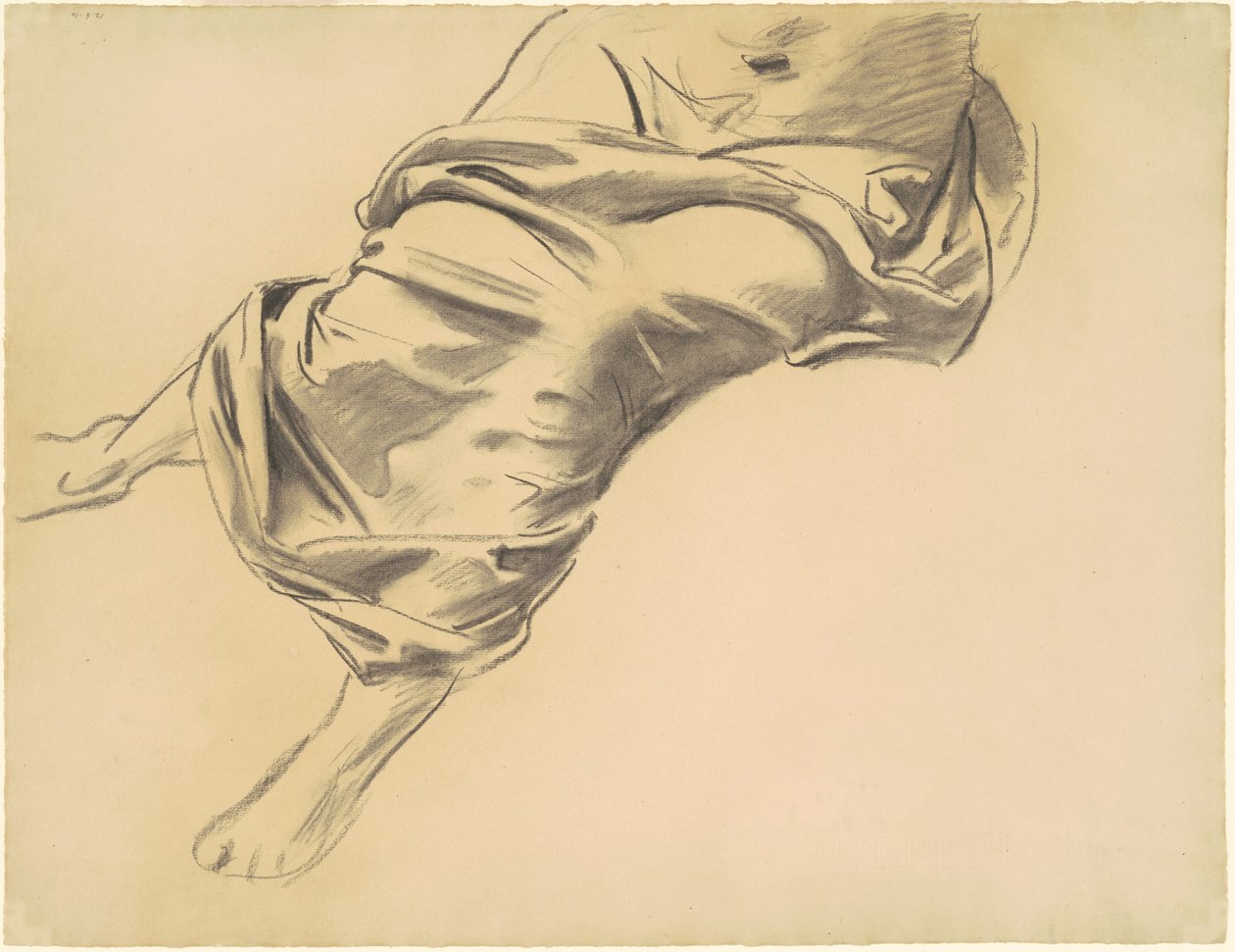 Estudio de una figura drapeada, 1920-1925 de John Singer Sargent