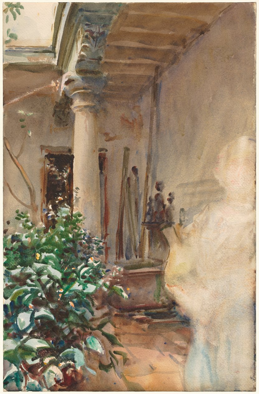 El Patio de John Singer Sargent