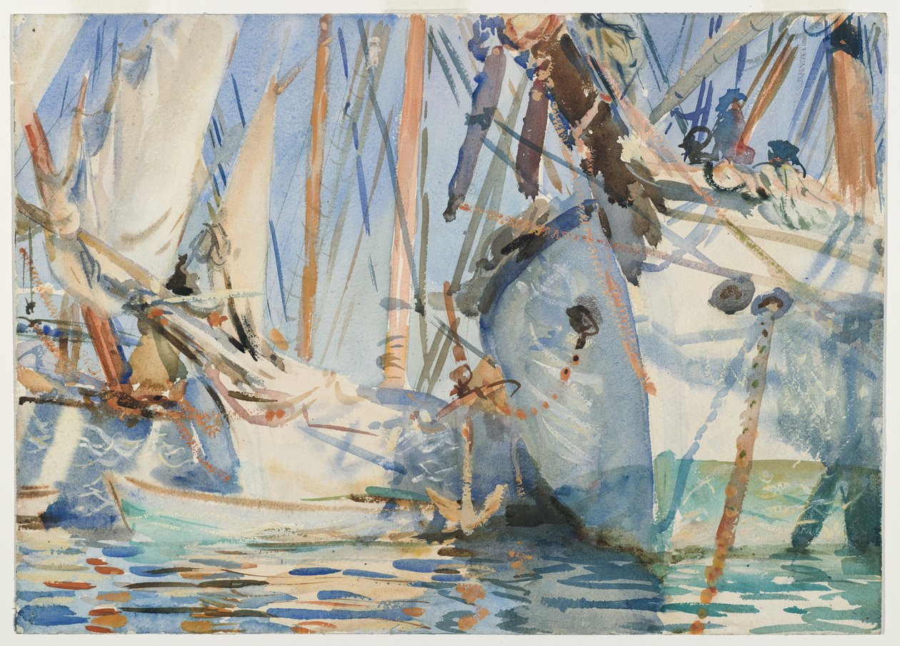 Barcos blancos, c.1908 de John Singer Sargent