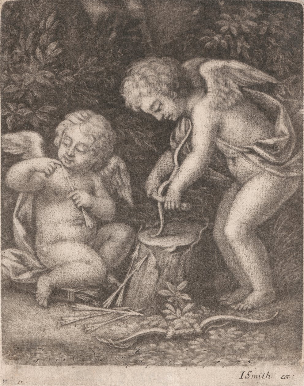 Cupidos probando un lazo de John Smith