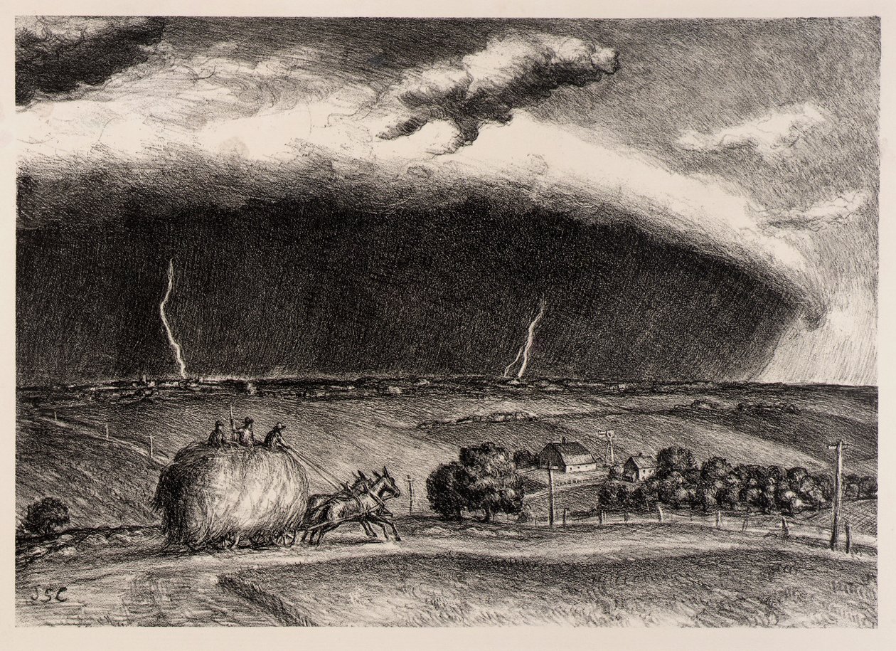 La tormenta de líneas de John Steuart Curry