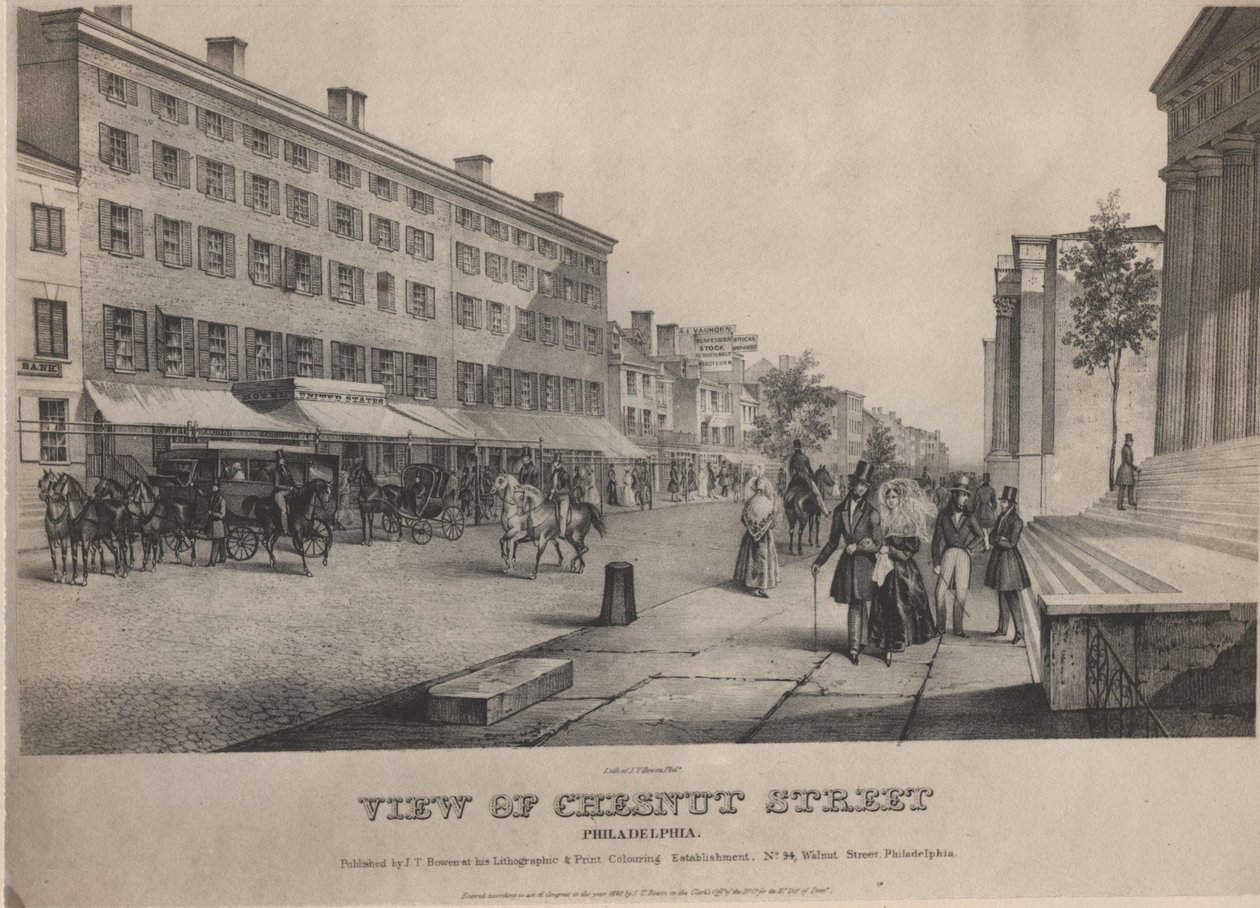 Vista de la calle Chesnut, Filadelfia de John T. Bowen