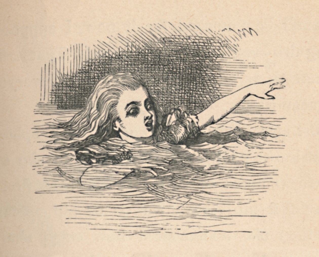 Alicia en un mar de lágrimas, 1889 de John Tenniel