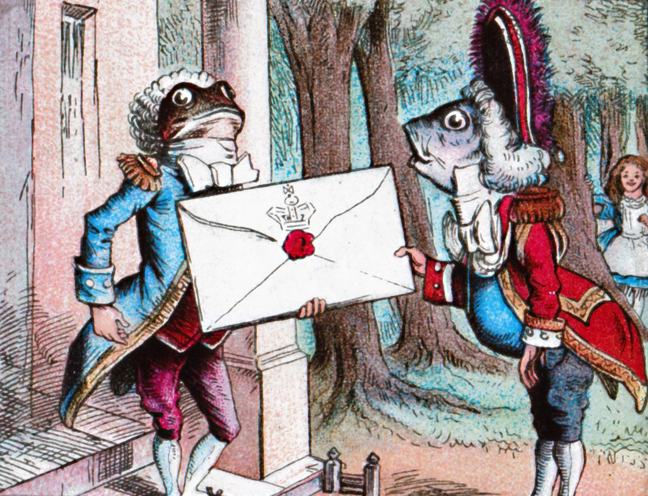 El lacayo rana entrega la invitación, c1910 de John Tenniel