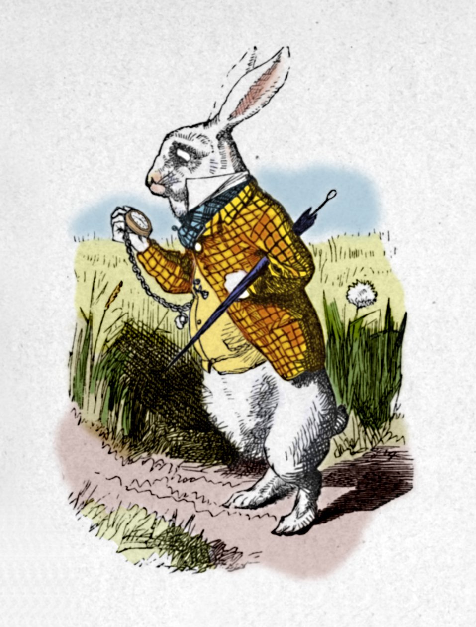 El Conejo Blanco con un reloj de John Tenniel