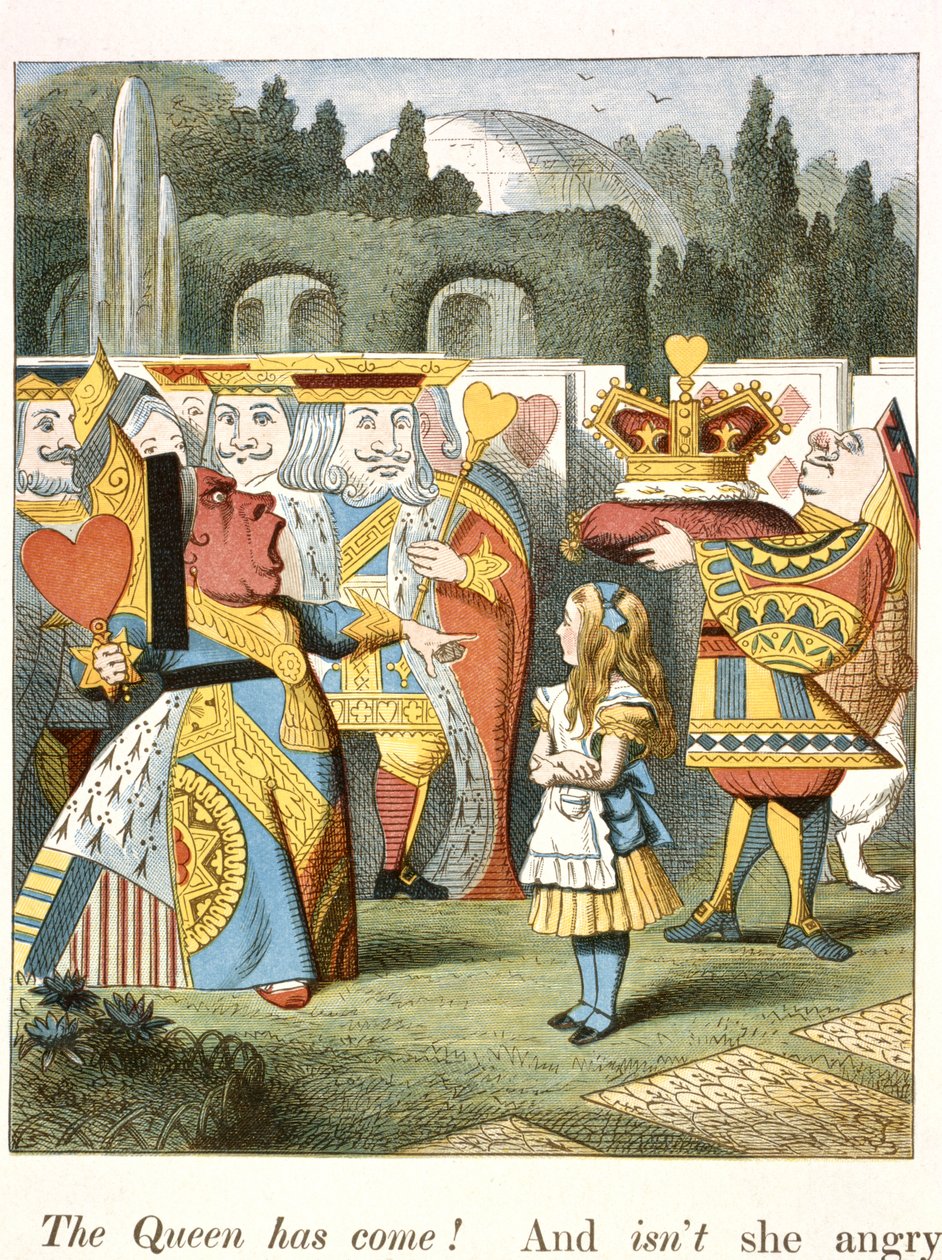 La reina enojada. La Reina de Corazones. de John Tenniel