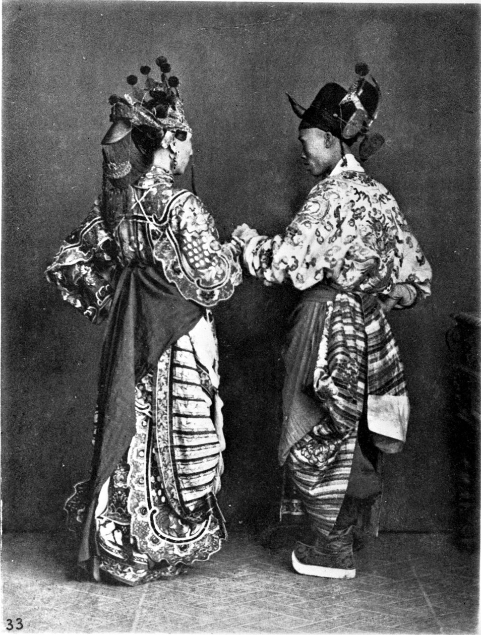 China, 2 actores (hombres) c.1870 (foto) de John Thomson