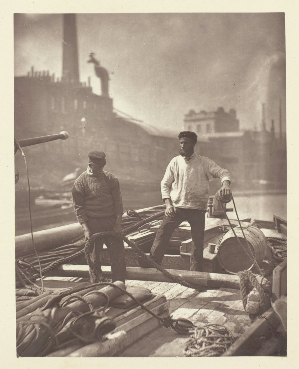 Trabajadores en la carretera silenciosa de John Thomson