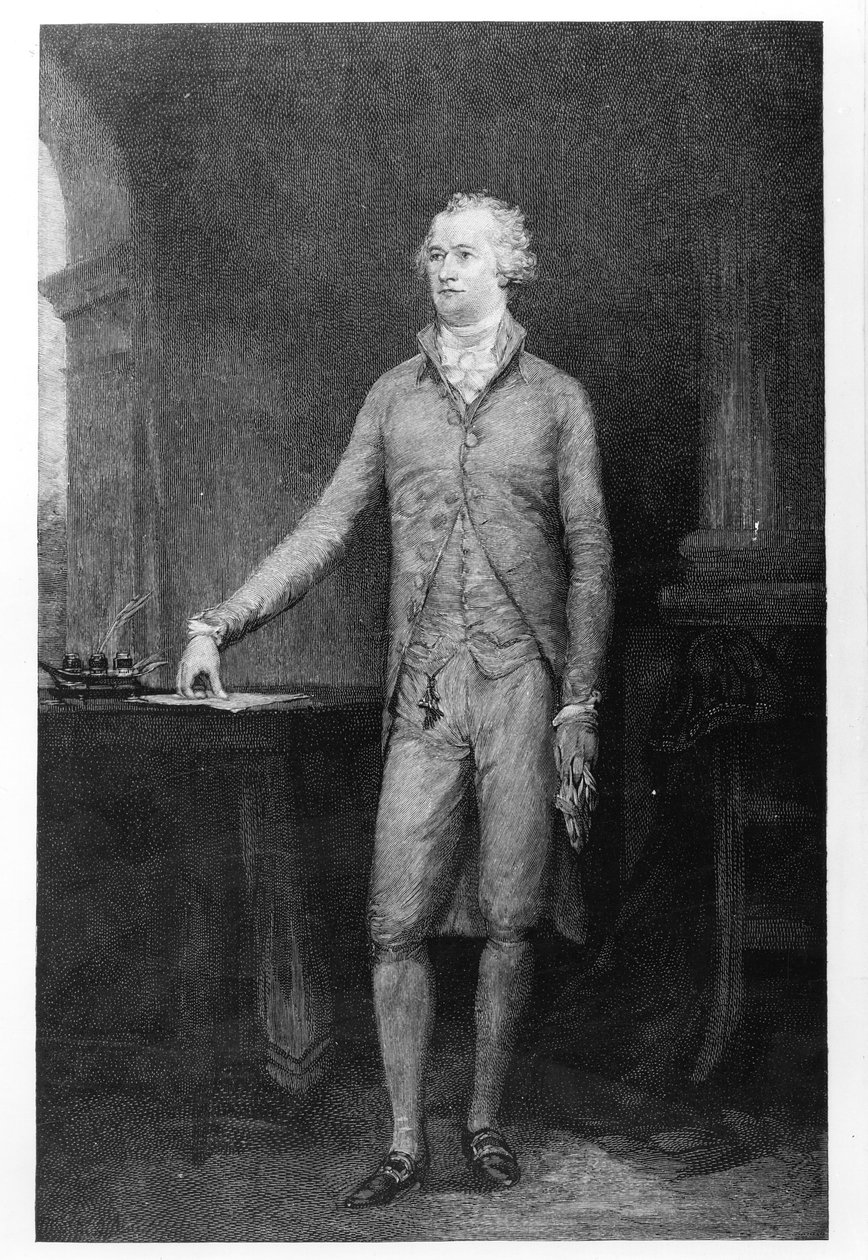 Alexander Hamilton, después de la pintura de 1792 de John Trumbull