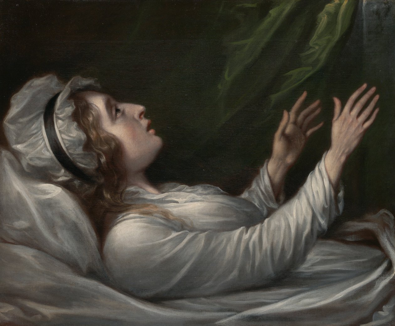 Sarah Trumbull en su lecho de muerte de John Trumbull