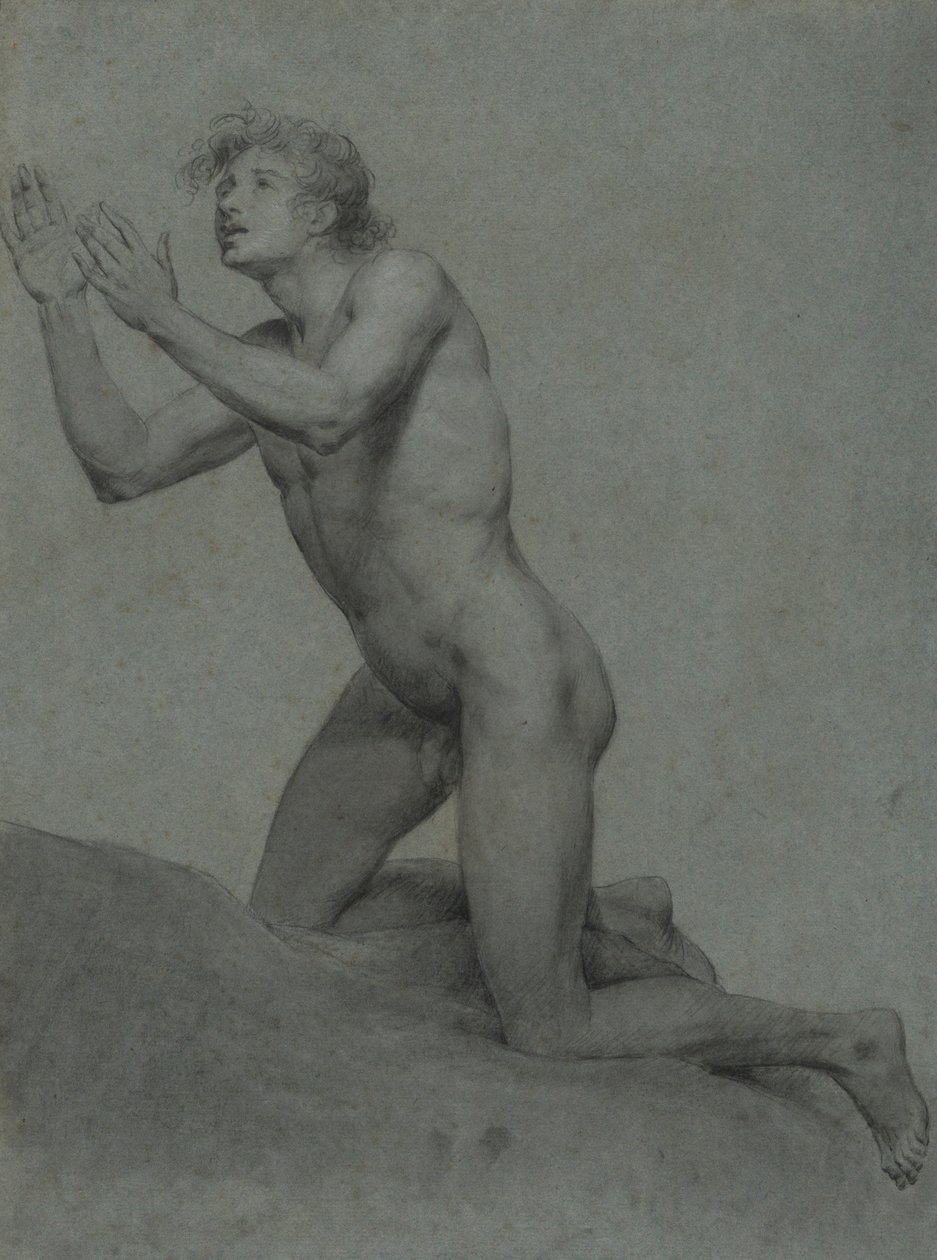 Bosquejo de un desnudo masculino- estudio de vida de John Trumbull