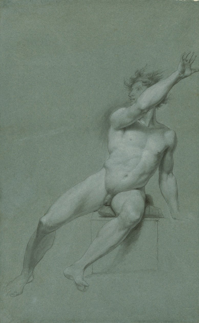 Bosquejo de un desnudo masculino- estudio de vida de John Trumbull